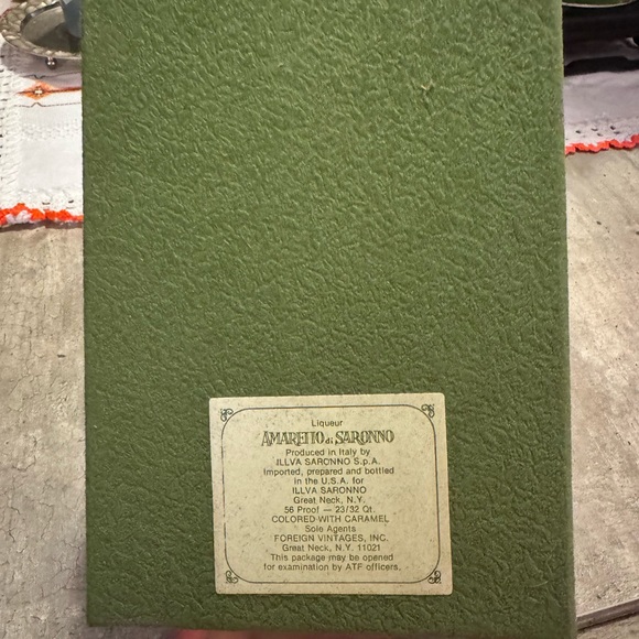 1970s Made in Italy Amaretto do Saronno gift box / Trinket Box 3 Yellow Roses - Picture 5 of 10